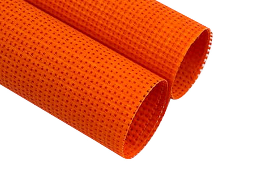 ผ้าตาข่ายโพลีเอสเตอร์เคลือบพีวีซีสีสันสดใสคุณภาพสูง PVC Mesh